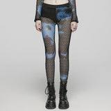 2024 PUNK Batik-Mesh-Leggings