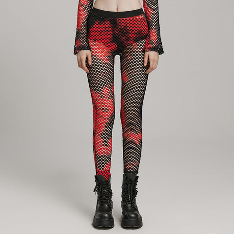 2024 PUNK Batik-Mesh-Leggings