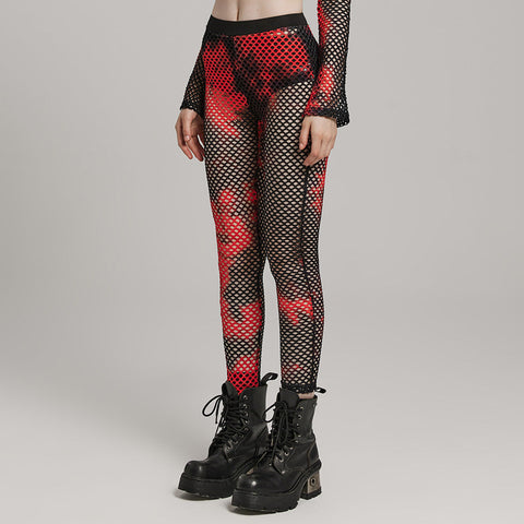 2024 PUNK Batik-Mesh-Leggings