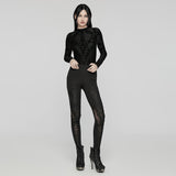 Leggings mit Goth-Spitzenaufkleber