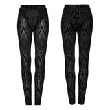 Leggings mit Goth-Mesh-Muster