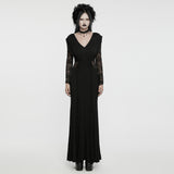 Tief ausgeschnittenes Gothic-Abendkleid