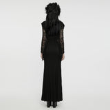 Tief ausgeschnittenes Gothic-Abendkleid