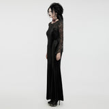 Goth Sexy Samt-Spitzenkleid