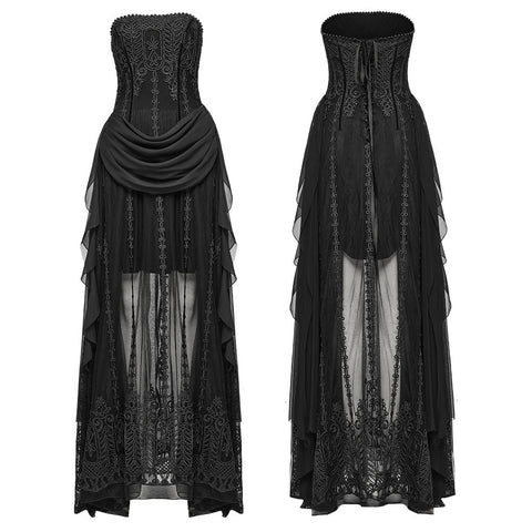 Goth 3D besticktes Kleid