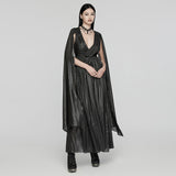 GothDeep-Kleid mit V-Ausschnitt