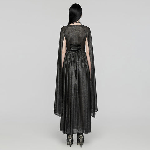 GothDeep-Kleid mit V-Ausschnitt