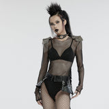 Punk sexy Strass-Mesh-Body