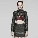 Kurze Lederjacke von Punk Spikes