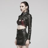 Kurze Lederjacke von Punk Spikes