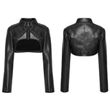 Kurze Lederjacke von Punk Spikes