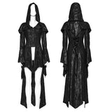 Dekadente Gothic-Strickjacke mit Kapuze