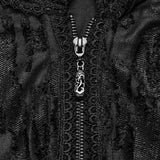 Dekadente Gothic-Strickjacke mit Kapuze