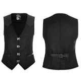 Steampunk Heavy Twilled Woven Breasted Weste für Männer