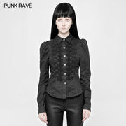 Vintage Militäruniform Punk Shirt für Frauen