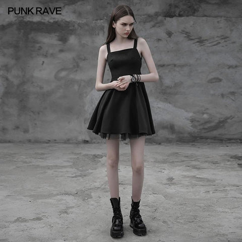 Punk Tie Rope Dickes Chiffon Design Kleid