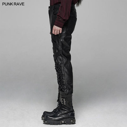 Punk Elastic PU Lederhose